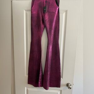 Hanifa RYLEE tall metallic magenta pants